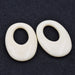 Oval pendant connector - Off-white resin - 32x23mm (2)
