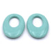Sage green resin oval pendant connector - 32x23mm (2)