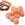 Beads wholesaler Round cube resin bead salmon pink - 17x16mm - Hole: 2mm (12)