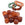 Beads Retail sales Rounded cube bead - carnelian red resin - 17x16mm - Hole: 2mm (12)