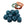 Beads wholesaler Rounded cube bead in marbled teal resin - 17x16mm - Hole: 2mm (12)