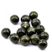 Round Resin Bead Dark Olive Green - 12mm - Hole: 2mm (30)