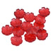 Red glass flower bead 14mm - Hole: 1.2mm (12)
