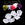 Beads Retail sales White resin flower bead 25mm - Hole: 2mm (2)