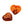 Beads wholesaler Heart beads Golden amber glass - 16x18mm - Hole: 1mm (2)