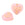 Beads Retail sales Heart beads Golden rose glass - 16x18mm - Hole: 1mm (2)