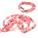 Jade-imitation glass rondelle beads pastel color mix - 6x5mm (1 strand - 82cm)