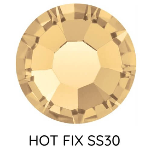 Preciosa Light Colorado Topaz hotfix flat back rhinestone - ss30-6.35mm -Sold by 12 units