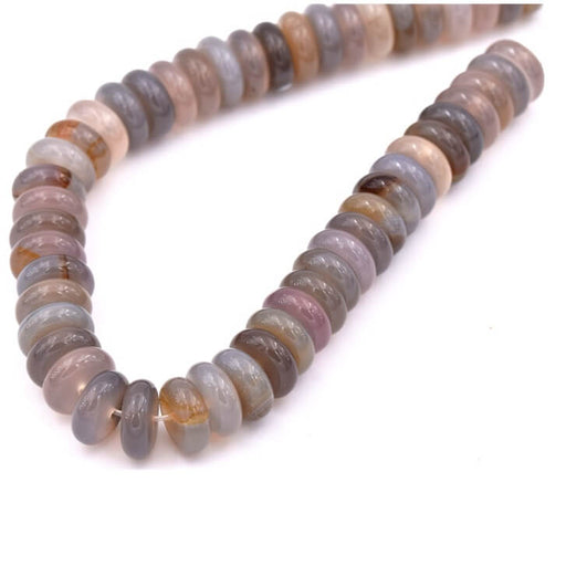Buy Gray agate donut rondelle beads 10x4mm - Hole: 1mm (1 strand-20cm)