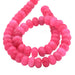 Donut rondelle beads Pink-tinted jade - 10x7mm - Hole: 1mm (1 strand - 37cm)