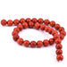 Natural red jasper round beads 10mm - Hole: 1mm (1 strand - 38cm)