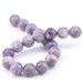 Round Jade Bead Grey-Blue-Parma - 10mm - Hole: 1mm (1 (wire - 19m)