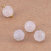 Carved Bead Pumpkin Rose Quartz - 8.5mm - Hole 1.2mm (4)