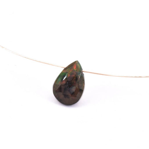 Buy Faceted pear drop bead pendant Ethiopian Opal 8x7mm (1)