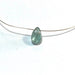 Domed pear drop bead pendant Kyanite blue green water 10x6mm (1)