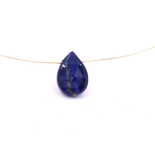 Buy Lapis lazuli faceted pear drop bead pendant 10x8mm (1)