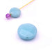 Amazonite faceted flat round bead 10mm - Hole: 1mm (1)