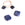 Beads wholesaler Sodalite faceted flat square bead 8x8mm - Hole: 1mm (2)