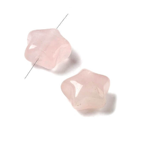 Buy Carved star bead Rose Quartz 10mm - Hole: 1.2mm (2)