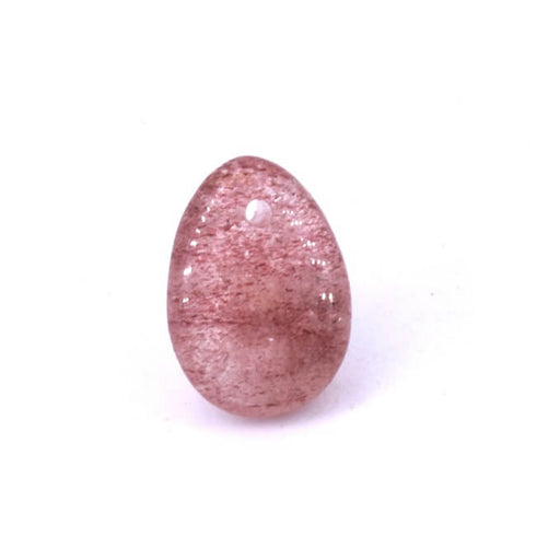 Strawberry quartz drop pendant 14x10mm hole: 1mm (1)