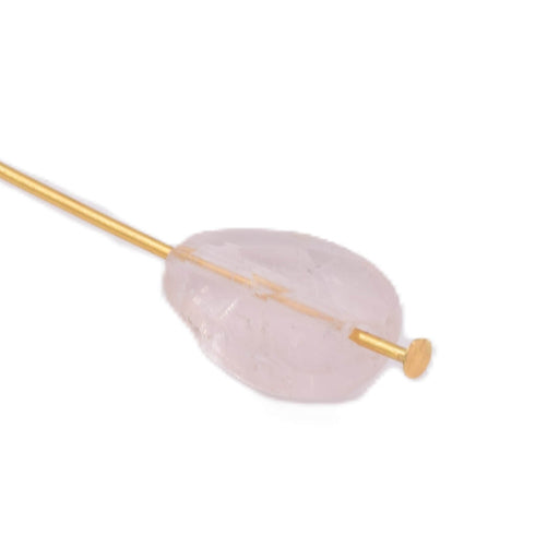Faceted Rose Quartz Drop Bead 13mm - Hole: 1mm (1)