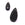 Beads wholesaler Obsidian black faceted drop pendant 25mm - Hole: 1mm (1)