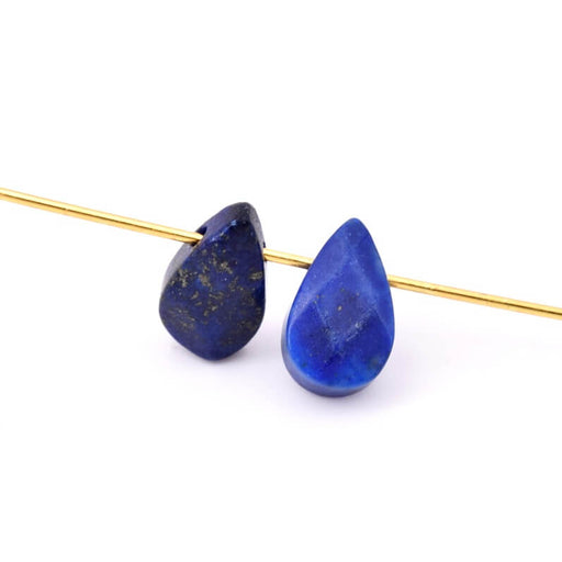Drop bead pendant Lapis lazuli faceted - 10x6-8mm (2)
