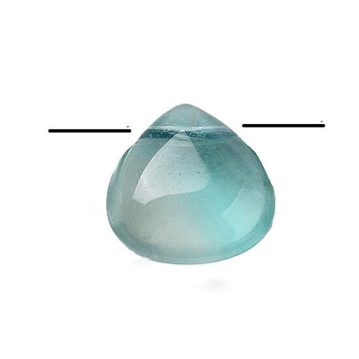 Natural green fluorite drop pendant 10.5x10.5mm (1)