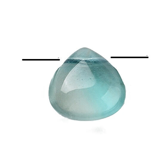 Natural green fluorite drop pendant 10.5x10.5mm (1)