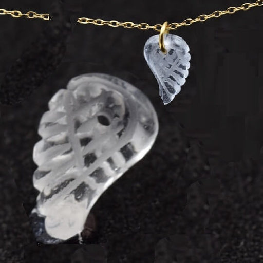 Buy Quartz crystal Wing pendant - 24x12mm - Hole: 1mm (1)