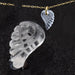 Quartz crystal Wing pendant - 24x12mm - Hole: 1mm (1)