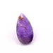 Teardrop pendant Faceted amethyst - 13x25mm - Hole: 0.8mm (1)