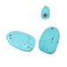 Turquoise howlite oval pendant 21x13mm - Hole: 1mm (2)
