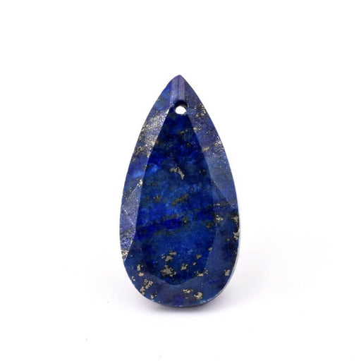Faceted Lapis Lazuli Drop Pendant - 13x25mm - Hole: 0.8mm (1)