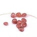Faceted Strawberry Quartz Teardrop Pendant - 6-6.5x6mm - Hole: 0.3mm (10)
