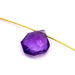 Faceted Polygon Drop Pendant in Amethyst 15x14mm - Hole: 0.8mm (1)