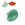 Beads wholesaler Carved ginko leaf pendant in green onyx 22x16mm - Hole: 1mm (1)