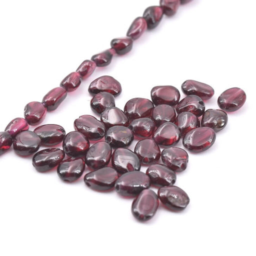Small pebble beads rhodolite garnet - 6mm - Hole: 0.9mm (32 beads - 19cm)
