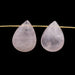Rose Quartz smooth Drop Bead Pendant 14x11mm - Hole: 1mm (2)