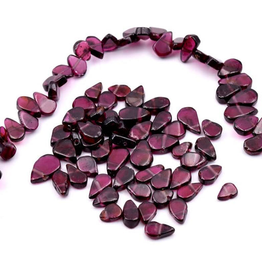Garnet teardrop beads - sizes from 5 to 10mm (approximately 50 beads)