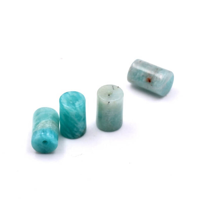 Cylinder beads in Amazonite 7x5mm - Hole: 0.8mm (4)