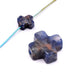 Sodalite cross bead 10mmx3mm - Hole: 1.1mm (1)