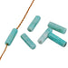 Natural amazonite cylinder tube beads 13x4mm - Hole: 0.8mm (4)
