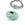 Beads wholesaler Amazonite and green zircon oval bead 18x13mm - Hole: 2mm (1)