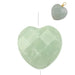 Faceted green jade heart pendant bead 25mm - Hole: 1mm (1)