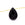 Beads Retail sales Black onyx drop pendant 18x13mm - Hole: 1mm (1)
