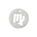 Charm pendant round shell Virgo astrological sign 12mm (1)