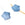 Beads wholesaler Blue tinted jade carved star bead 8mm - Hole: 0.8mm (2)