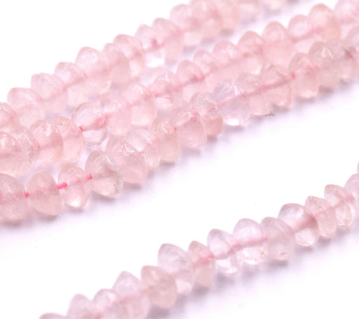 Buy Heishi Beads Bicone chips Beads Rose Quartz 4mm - Hole 0.5mm (1 strand-33cm)