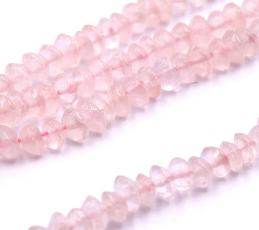 Heishi Beads Bicone chips Beads Rose Quartz 4mm - Hole 0.5mm (1 strand-33cm)